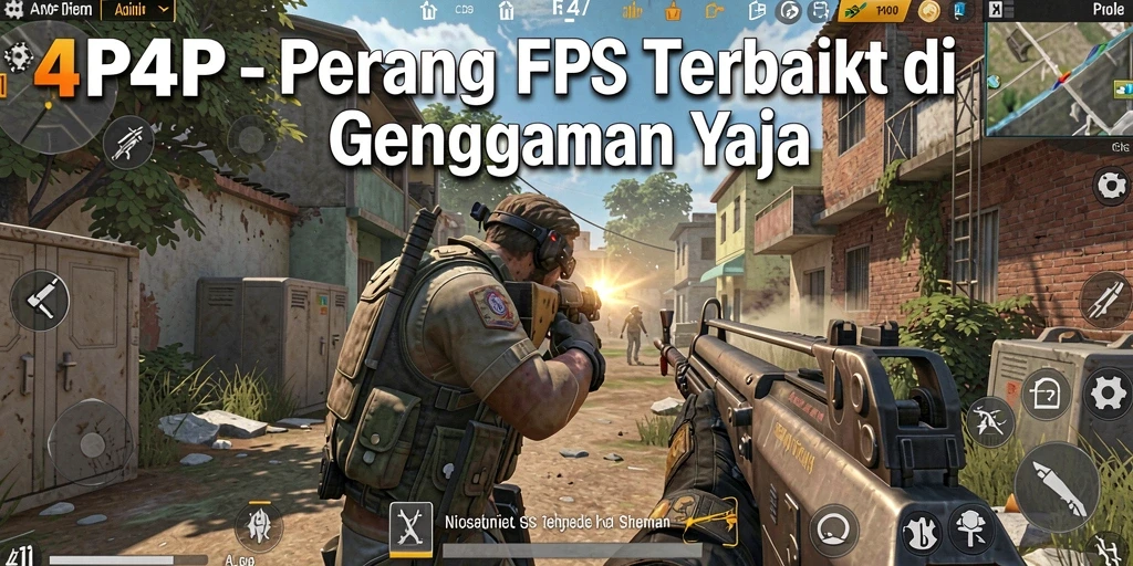 Screenshot dari gameplay seru 4P4P dengan aksi tembak-menembak yang mendebarkan.