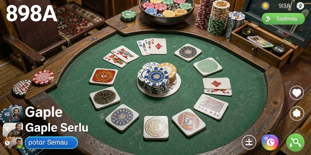 Tampilan gameplay Gaple yang seru dan interaktif di 898A.