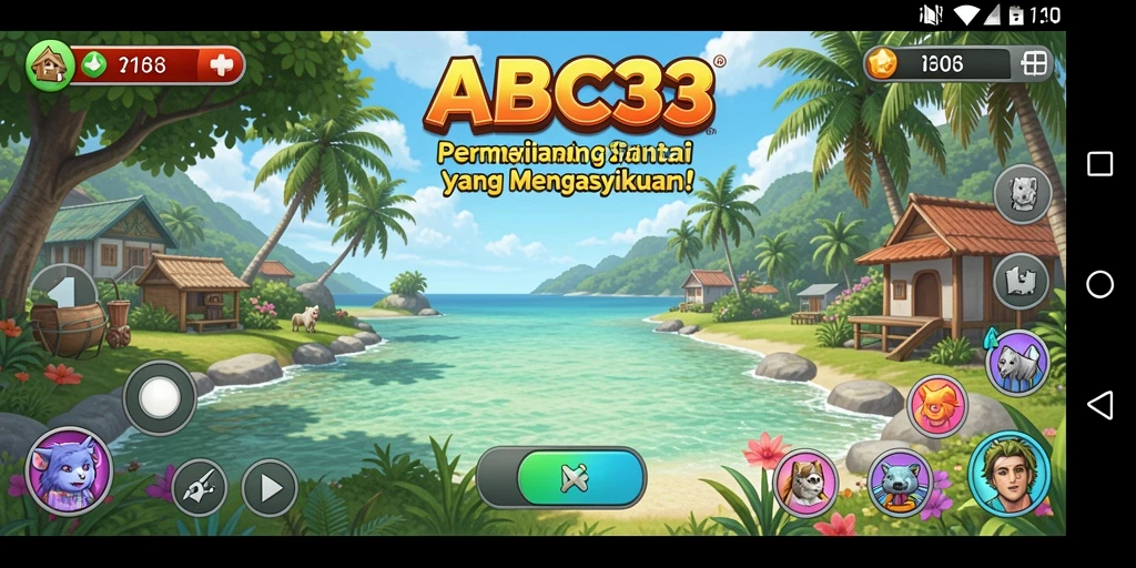 Tampilan gameplay menarik dari ABC33 yang seru dan penuh warna.