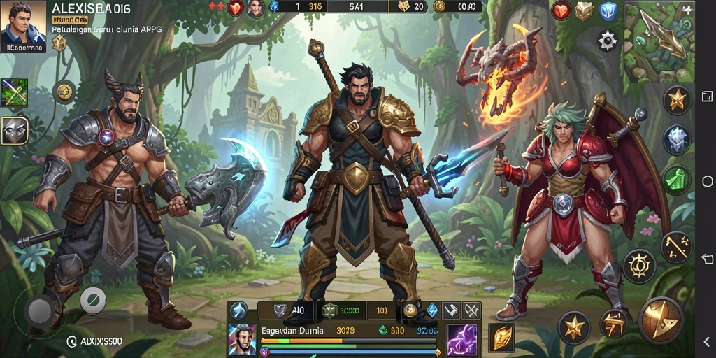 Gameplay ALEXIS500 menunjukkan aksi seru dan grafis menakjubkan.