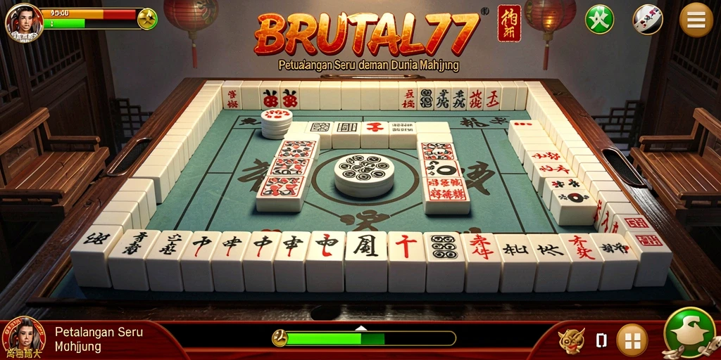 Gameplay seru BRUTAL77 saat bermain Mahjong.