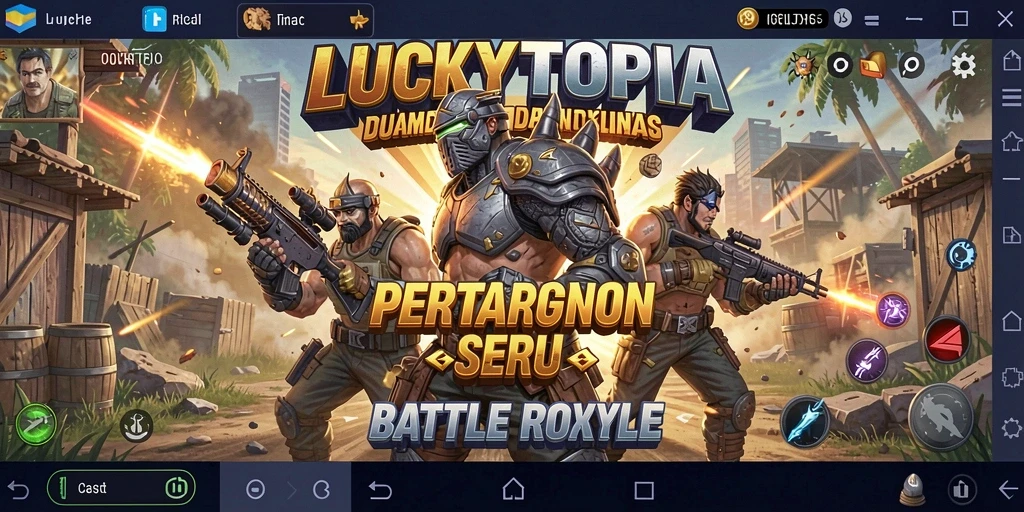 Tangkapan layar menunjukkan aksi menegangkan dalam game Battle Royale.