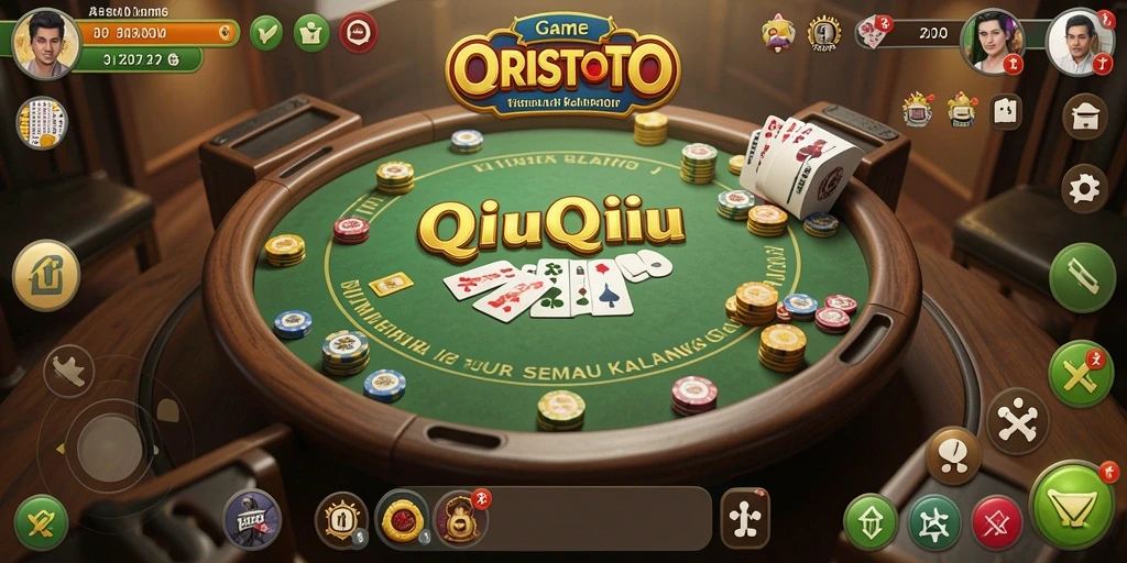 Tampilan menarik gameplay QiuQiu di ORISTOTO.