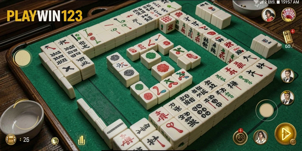 Tangkapan layar gameplay menampilkan aksi seru di Mahjong.