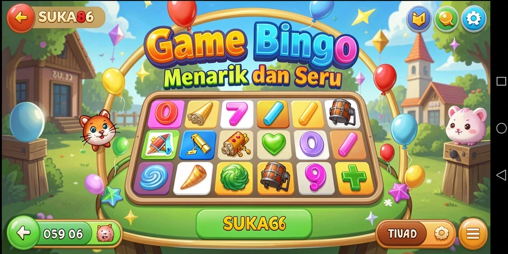 Tampilan utama gameplay SUKA86 dengan berbagai pilihan Bingo.