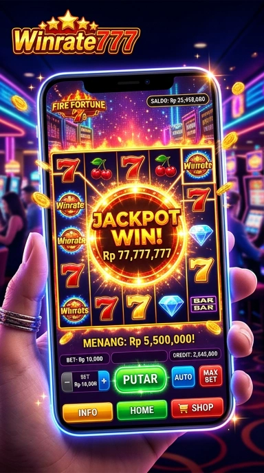 Screenshot aplikasi winrate777 menunjukkan berbagai pilihan aplikasi yang tersedia.