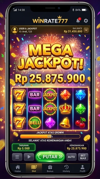 Antarmuka pengguna winrate777 yang intuitif memudahkan navigasi.